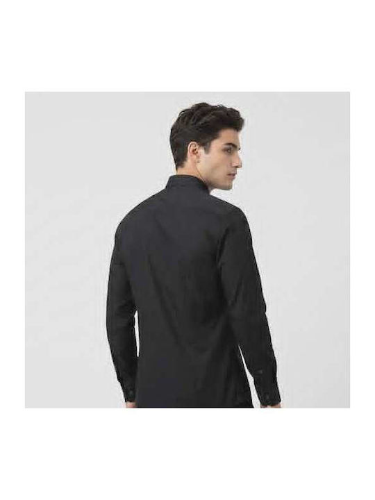 Long Sleeve Striped Black Shirt