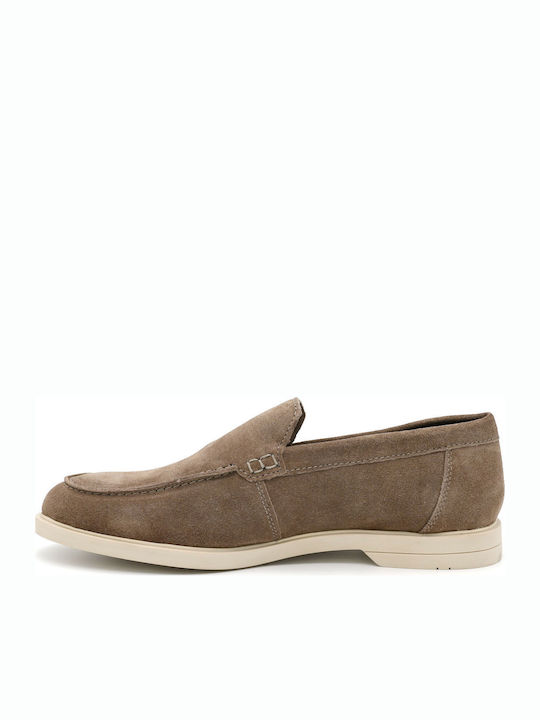Δερμάτινα Ανδρικά Loafers σε Γκρι Χρώμα
