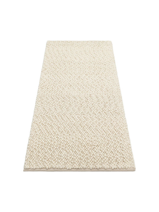 SteweHome Handmade Beige Runner Rug 80x300cm