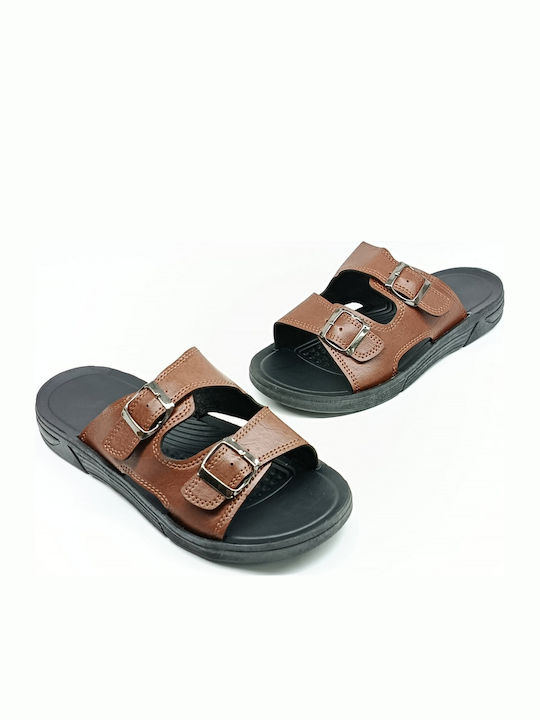 Men's Sandals in Tabac Brown Color