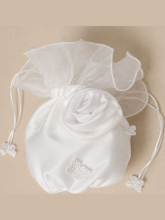 Girls Satin Dress White
