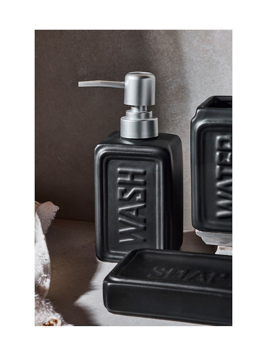 SteweHome Set Accesorii Baie Ceramică Negru 4 Bucăți SteweHome Set Accesorii Baie Ceramică Negru 4 Bucăți