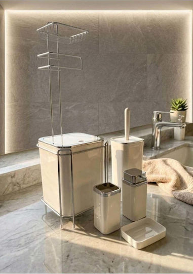 SteweHome Set Accesorii Baie Plastic Alb 6 Bucăți