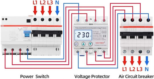 Sinotimer Превключвател На Релса 230V 50A
