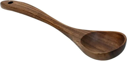 Set of Wooden Serving Utensils With Stand 9 Pieces