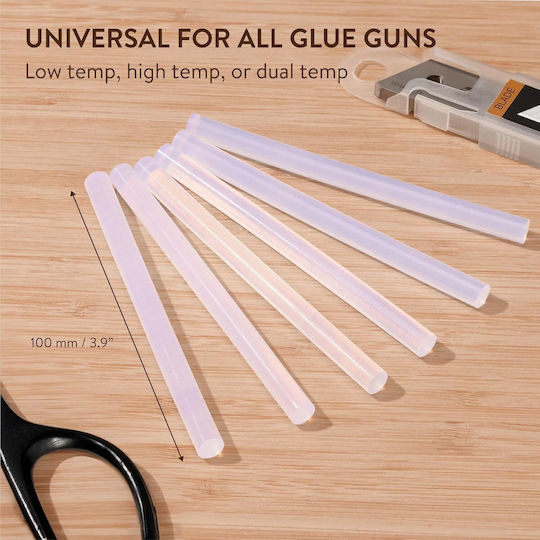 Set 50 Bățuri Adezive Termofuzibile H&s Rășină 0.7 X 10 Cm Plastic Sudură Decorațiuni Realizare Diy Reparații Asamblare Fixare Rapidă Ideală Pistol De Lipit Transparent