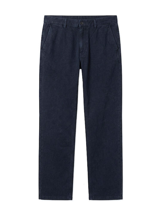 Men's Elastic Jeans Pants with Loose Tapered Fit Blue