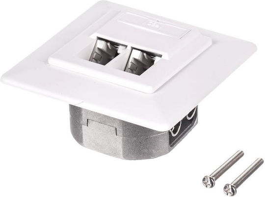 Flush-mounted Netzwerksteckdose Vollständig 2xrj45 8p8c Ftp Cat6 Netrack