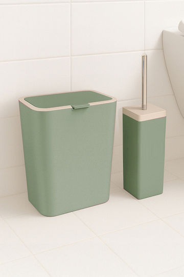 SteweHome Set Perie și Coș de Baie din Plastic 6l Verde