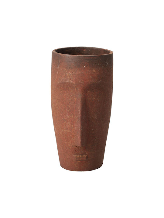 Decorative Aluminum Vase Red 9x9xH15cm