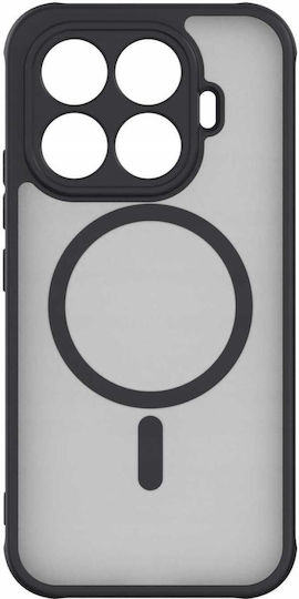 Husă Xiaomi 17t Spacecase Hybrid Compatibil Cu Magsafe Dură Semitransparentă Neagră Magsafe 5905719141592