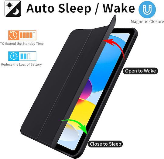 Ultra Slim Case Apple Ipad A16 11-inch 2025 10.9-inch 2022 Tpu Silicone Smart Cover – Black