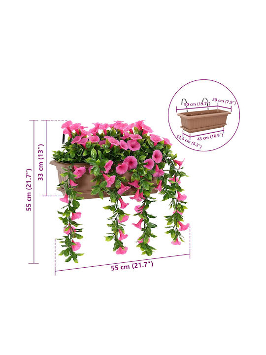 Künstliche Lila Blume 55cm vidaXL