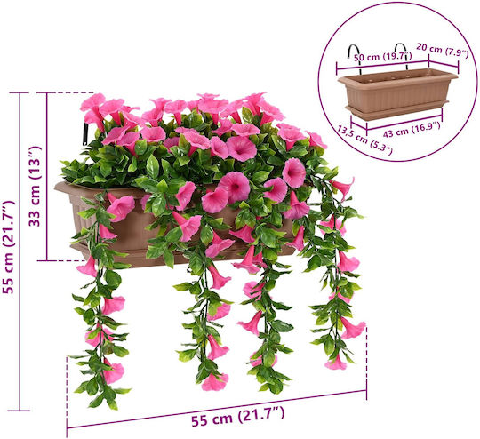 Künstliche Lila Blume 55cm vidaXL