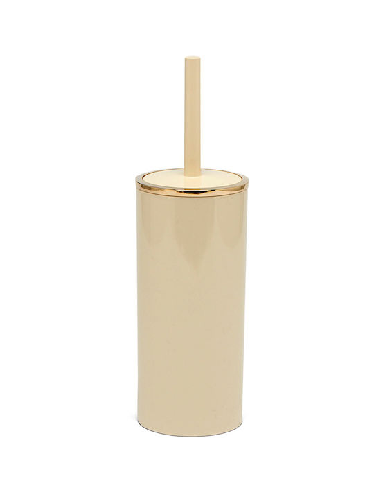 SteweHome Bathroom Accessory Set Plastic Beige 5 Pieces