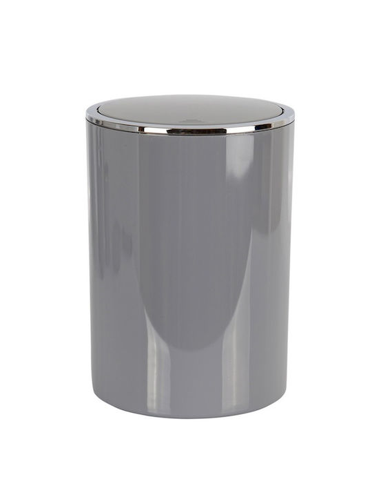 SteweHome Bathroom Accessory Set Plastic Grey 5 Pieces