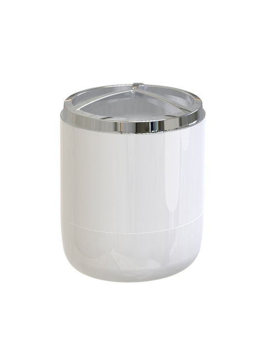 SteweHome Bathroom Accessory Set Plastic White 5 Pieces