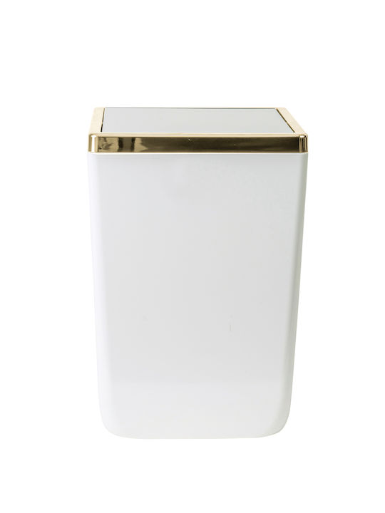 SteweHome Bathroom Accessory Set Plastic White 5 Pieces