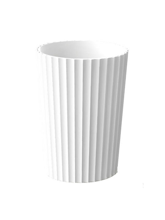 SteweHome Bathroom Accessory Set Plastic White 5 Pieces