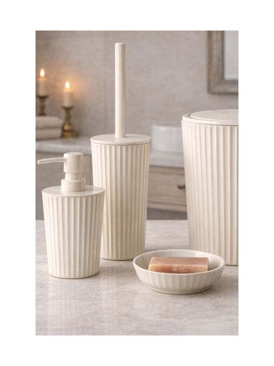 SteweHome SteweHome Badezimmerzubehör-Set Kunststoff Beiges 5 Stück SteweHome SteweHome Badezimmerzubehör-Set Kunststoff Beiges 5 Stück