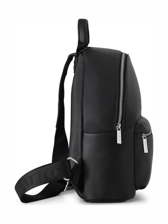 Geantă Dama De Piele Rucsac De Mână De Umar Neagră