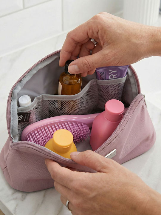 Geantă Cosmetice Zagatto Zg1027 Organizator Machiaj 1 Compartiment Spațios Închidere Cu Fermoar 26x19x10 Cm Ideală Pentru Călătorii Utilizare Zilnică Roz Deschis