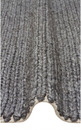 SteweHome Handmade Rug 80x300cm Gray SteweHome Handmade Rug 80x300cm Gray