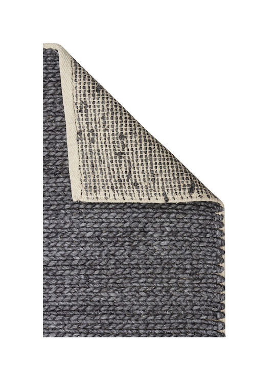 SteweHome Handmade Gray Runner Rug 80x300cm