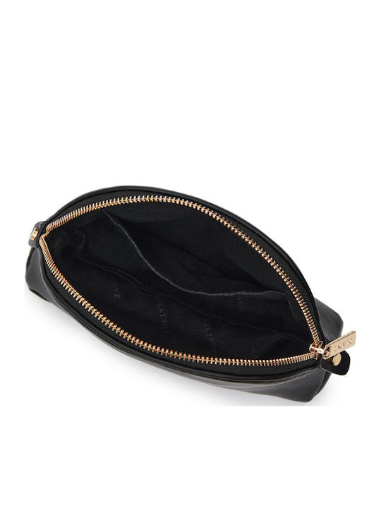 Neseser Cosmetic Din Eco-piele Zagatto Negru Dimensiuni 22x13x6.5 Cm Geantă De Toaletă De Călătorie Universală Geantă De Machiaj Spațioasă Ușoară Zg1023