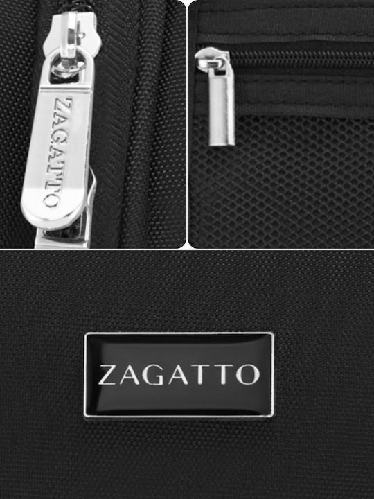 Zagatto Neseser Cosmetic De Călătorie Negru Cu Cârlig De Agățat Rezistent La Apă Organizator Pentru Cosmetice Machiaj Bărbați Femei Zg1104