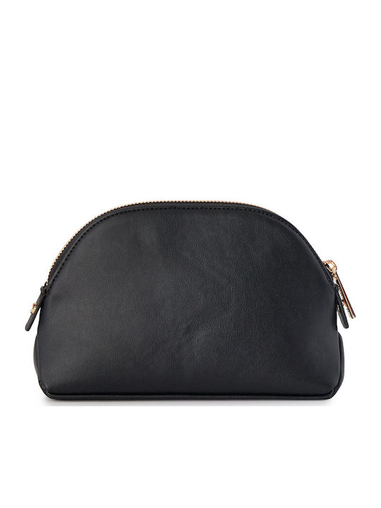 Neseser Cosmetic Din Eco-piele Zagatto Negru Dimensiuni 22x13x6.5 Cm Geantă De Toaletă De Călătorie Universală Geantă De Machiaj Spațioasă Ușoară Zg1023