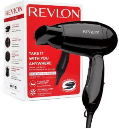 Revlon Travel Hair Dryer Rvdr5305e2 2 Speeds 2 Heat Settings Black