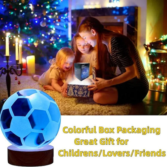 Decorative Table Lamp RGB Crystal Ball 8x6cm