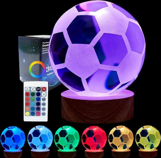 Decorative Table Lamp RGB Crystal Ball 8x6cm