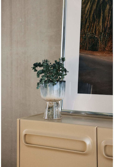HK Living Blue Plant Pot 16.5x16.5x24cm