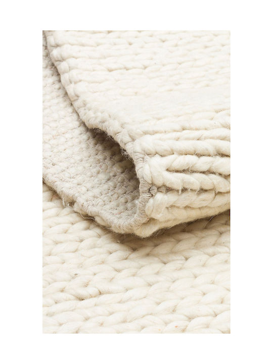 SteweHome Handmade Beige Runner Rug 80x300cm