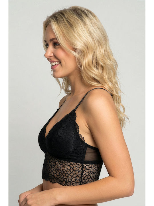 Women's Sports Bra Black with Light Padding