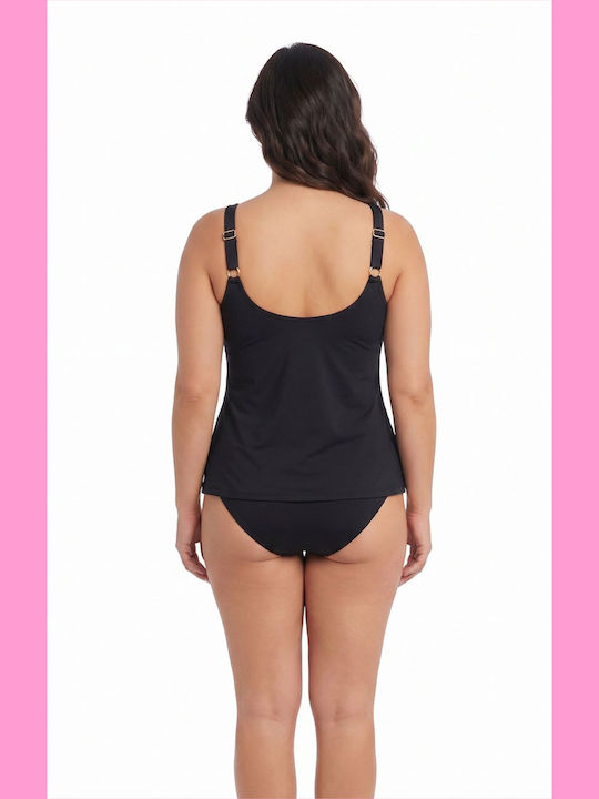 Bluepoint Solids Tankini-Oberteil Umstandsbadebekleidung Schwarz
