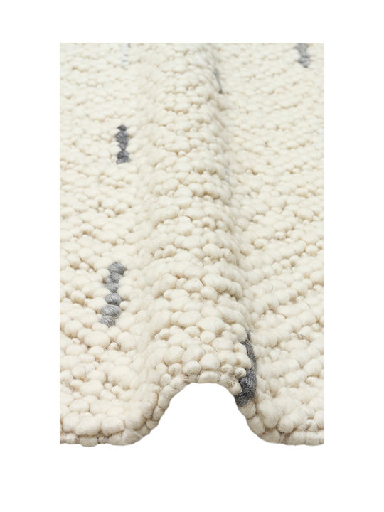 SteweHome Handmade Gray Runner Rug 80x150cm