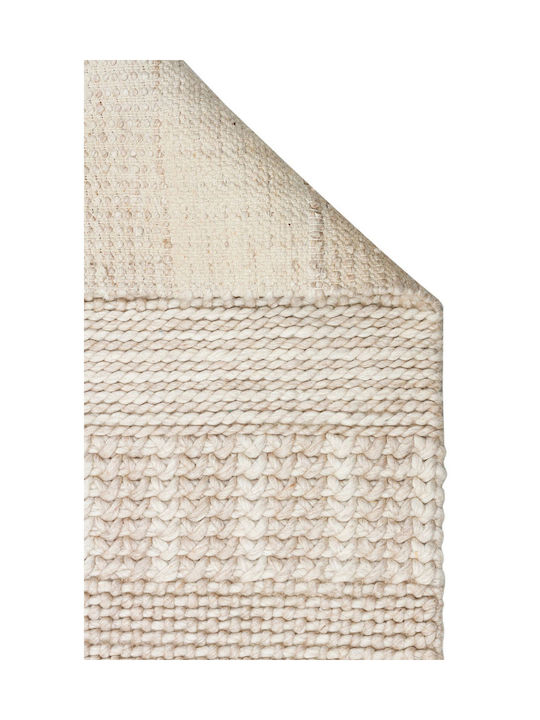 SteweHome Handmade Beige Runner Rug 80x300cm