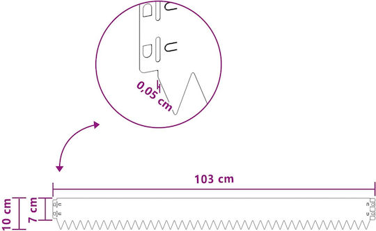 vidaXL Gardă Vie De Grădină Metalică Maro 10cm x 1.03m 10 Bucăți