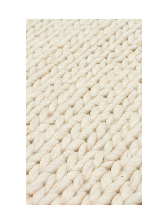SteweHome Handmade Rectangular Beige Rug 130x190cm