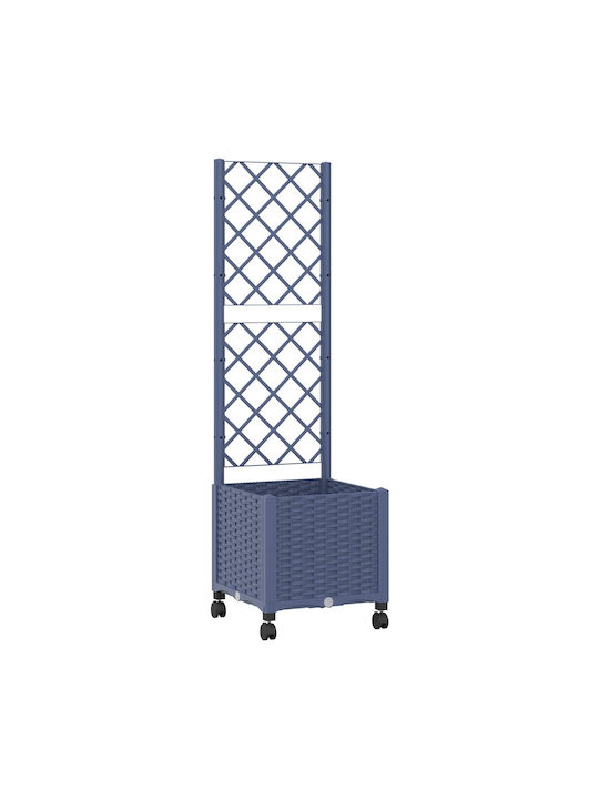 vidaXL Zardiniere Din Plastic Albastru Gri 40x40x146cm