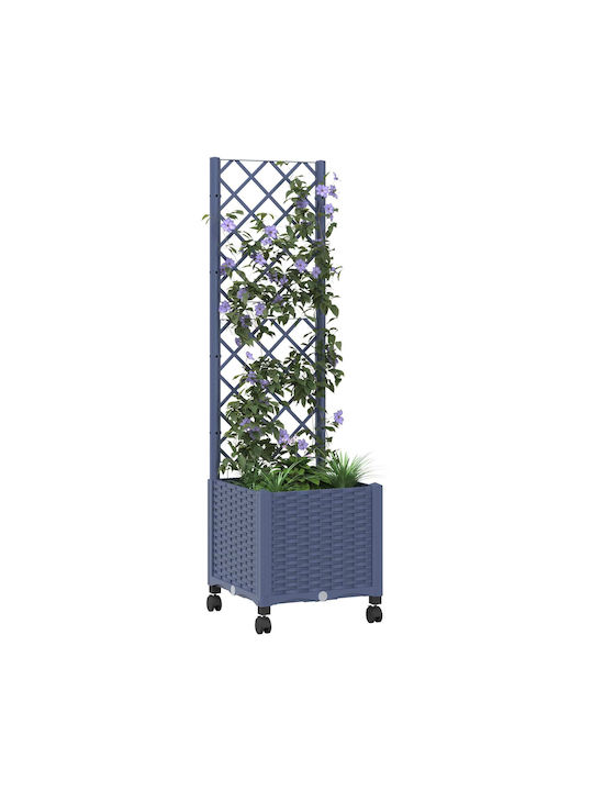 vidaXL Zardiniere Din Plastic Albastru Gri 40x40x146cm
