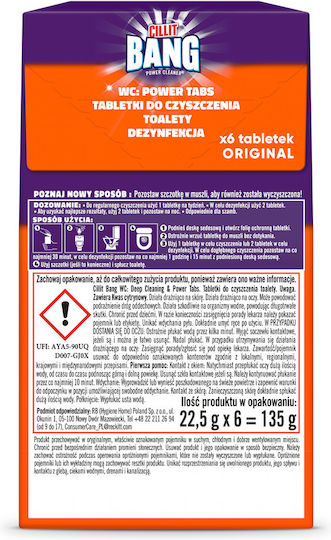 Cillit Bang Gel Καθαρισμού Λεκάνης 6x160gr 6x750ml