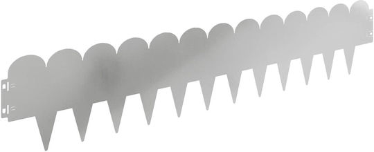 vidaXL Metallische Gartenhecke in Silber Farbe 20cm x 1.03m 10 Stück