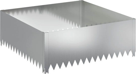vidaXL Gardă Vie De Grădină Metalică Argintie 1x1m 4 Bucăți