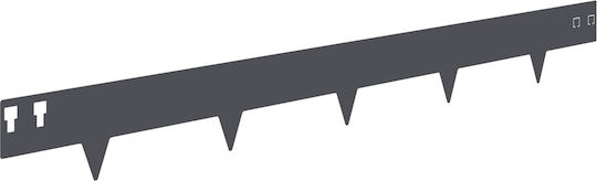 vidaXL Metal Garden Hedge in Grey Colour 1m x 12cm 20 Pieces