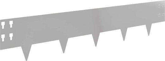 vidaXL Metallische Gartenhecke in Silber Farbe 1m x 20cm 10 Stücke