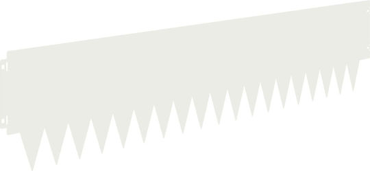 vidaXL Metallic Garden Hedge in White Colour 1.03m x 25cm 10 Pieces